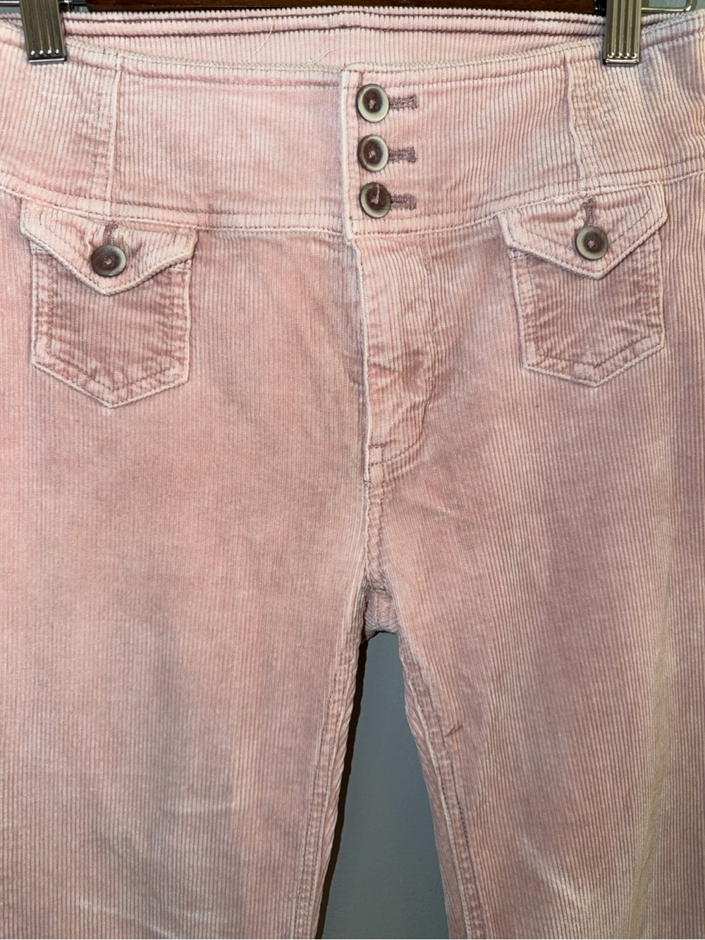 Pilcro Anthropologie Pink High-Rise Trouser Bootcut Corduroy Pants Size 25 - Picture 4 of 8